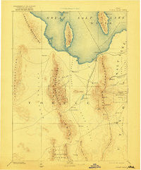 Tooele Valley Utah Historical topographic map, 1:250000 scale, 1 X 1 Degree, Year 1885