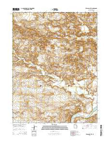 Uteland Butte Utah Current topographic map, 1:24000 scale, 7.5 X 7.5 Minute, Year 2014