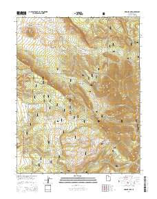 Warner Lake Utah Current topographic map, 1:24000 scale, 7.5 X 7.5 Minute, Year 2014