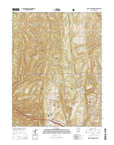Water Hollow Ridge Utah Current topographic map, 1:24000 scale, 7.5 X 7.5 Minute, Year 2014