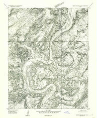 White Canyon 2 SW Utah Historical topographic map, 1:24000 scale, 7.5 X 7.5 Minute, Year 1954