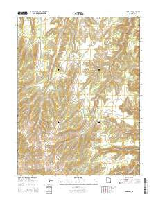 Wolf Flat Utah Current topographic map, 1:24000 scale, 7.5 X 7.5 Minute, Year 2014