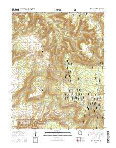 Woodenshoe Buttes Utah Current topographic map, 1:24000 scale, 7.5 X 7.5 Minute, Year 2014