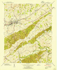 Abingdon Virginia Historical topographic map, 1:24000 scale, 7.5 X 7.5 Minute, Year 1938