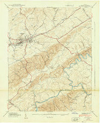 Abingdon Virginia Historical topographic map, 1:24000 scale, 7.5 X 7.5 Minute, Year 1939