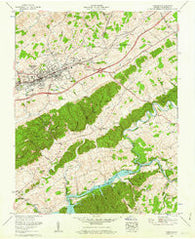 Abingdon Virginia Historical topographic map, 1:24000 scale, 7.5 X 7.5 Minute, Year 1960