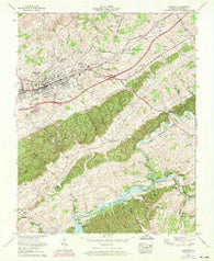 Abingdon Virginia Historical topographic map, 1:24000 scale, 7.5 X 7.5 Minute, Year 1960