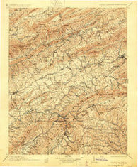 Abingdon Virginia Historical topographic map, 1:125000 scale, 30 X 30 Minute, Year 1911