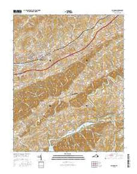 Abingdon Virginia Current topographic map, 1:24000 scale, 7.5 X 7.5 Minute, Year 2016
