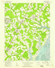 Accomac Virginia Historical topographic map, 1:24000 scale, 7.5 X 7.5 Minute, Year 1957