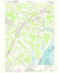Accomac Virginia Historical topographic map, 1:24000 scale, 7.5 X 7.5 Minute, Year 1968