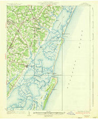 Accomac Virginia Historical topographic map, 1:62500 scale, 15 X 15 Minute, Year 1935