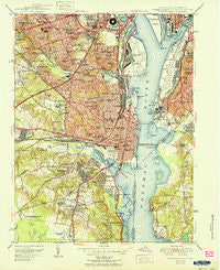 Alexandria Virginia Historical topographic map, 1:24000 scale, 7.5 X 7.5 Minute, Year 1951