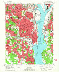 Alexandria Virginia Historical topographic map, 1:24000 scale, 7.5 X 7.5 Minute, Year 1965