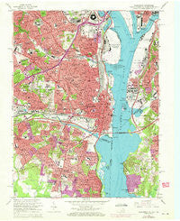 Alexandria Virginia Historical topographic map, 1:24000 scale, 7.5 X 7.5 Minute, Year 1965