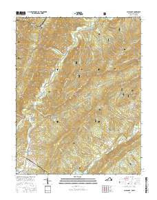 Alleghany Virginia Current topographic map, 1:24000 scale, 7.5 X 7.5 Minute, Year 2016