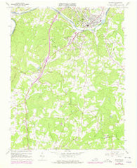 Altavista Virginia Historical topographic map, 1:24000 scale, 7.5 X 7.5 Minute, Year 1966