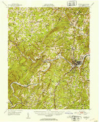 Altavista Virginia Historical topographic map, 1:62500 scale, 15 X 15 Minute, Year 1951