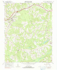 Amelia Court House Virginia Historical topographic map, 1:24000 scale, 7.5 X 7.5 Minute, Year 1966