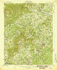 Amherst Virginia Historical topographic map, 1:62500 scale, 15 X 15 Minute, Year 1939