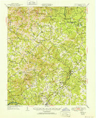 Amherst Virginia Historical topographic map, 1:62500 scale, 15 X 15 Minute, Year 1952