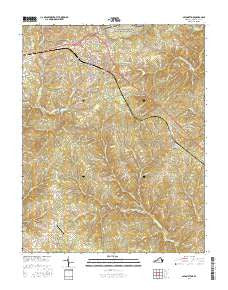 Appomattox Virginia Current topographic map, 1:24000 scale, 7.5 X 7.5 Minute, Year 2016