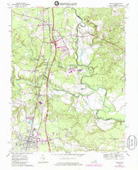 Ashland Virginia Historical topographic map, 1:24000 scale, 7.5 X 7.5 Minute, Year 1969