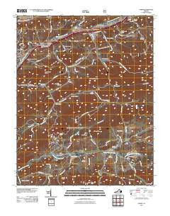 Atkins Virginia Historical topographic map, 1:24000 scale, 7.5 X 7.5 Minute, Year 2011