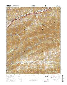 Atkins Virginia Current topographic map, 1:24000 scale, 7.5 X 7.5 Minute, Year 2016