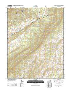Augusta Springs Virginia Historical topographic map, 1:24000 scale, 7.5 X 7.5 Minute, Year 2013