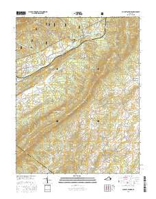 Augusta Springs Virginia Current topographic map, 1:24000 scale, 7.5 X 7.5 Minute, Year 2016