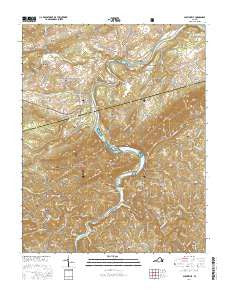 Austinville Virginia Current topographic map, 1:24000 scale, 7.5 X 7.5 Minute, Year 2016