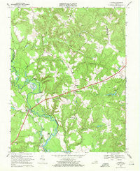 Aylett Virginia Historical topographic map, 1:24000 scale, 7.5 X 7.5 Minute, Year 1968
