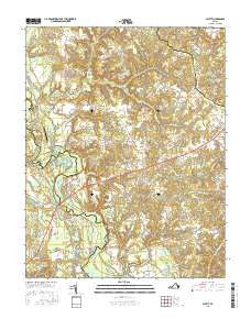 Aylett Virginia Current topographic map, 1:24000 scale, 7.5 X 7.5 Minute, Year 2016