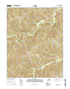 Ballsville Virginia Current topographic map, 1:24000 scale, 7.5 X 7.5 Minute, Year 2016