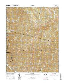 Bassett Virginia Current topographic map, 1:24000 scale, 7.5 X 7.5 Minute, Year 2016