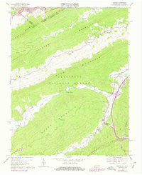 Bastian Virginia Historical topographic map, 1:24000 scale, 7.5 X 7.5 Minute, Year 1968