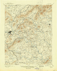 Bedford Virginia Historical topographic map, 1:125000 scale, 30 X 30 Minute, Year 1891