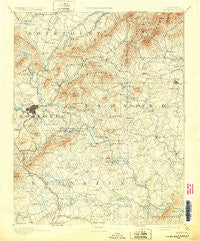 Bedford Virginia Historical topographic map, 1:125000 scale, 30 X 30 Minute, Year 1891
