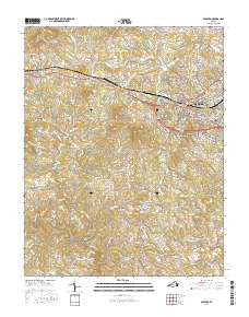 Bedford Virginia Current topographic map, 1:24000 scale, 7.5 X 7.5 Minute, Year 2016