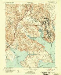 Belvoir Virginia Historical topographic map, 1:24000 scale, 7.5 X 7.5 Minute, Year 1951