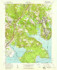 Belvoir Virginia Historical topographic map, 1:24000 scale, 7.5 X 7.5 Minute, Year 1956