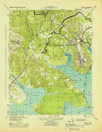 Belvoir Virginia Historical topographic map, 1:31680 scale, 7.5 X 7.5 Minute, Year 1944