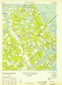 Benns Church Virginia Historical topographic map, 1:24000 scale, 7.5 X 7.5 Minute, Year 1952