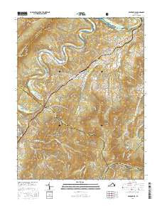 Bentonville Virginia Current topographic map, 1:24000 scale, 7.5 X 7.5 Minute, Year 2016