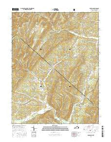 Bergton Virginia Current topographic map, 1:24000 scale, 7.5 X 7.5 Minute, Year 2016