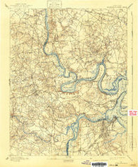 Bermuda Hundred Virginia Historical topographic map, 1:62500 scale, 15 X 15 Minute, Year 1894