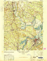 Bermuda Hundred Virginia Historical topographic map, 1:62500 scale, 15 X 15 Minute, Year 1946