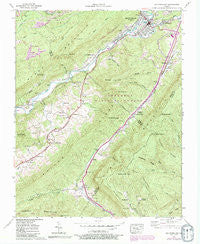 Big Stone Gap Virginia Historical topographic map, 1:24000 scale, 7.5 X 7.5 Minute, Year 1957