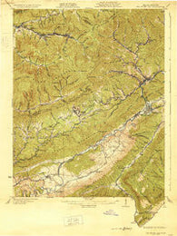 Big Stone Gap Virginia Historical topographic map, 1:62500 scale, 15 X 15 Minute, Year 1929